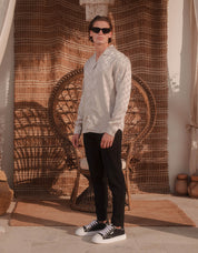 Jared Jacquard Square Shirt - Champagne