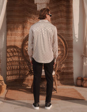 Jared Jacquard Square Shirt - Champagne