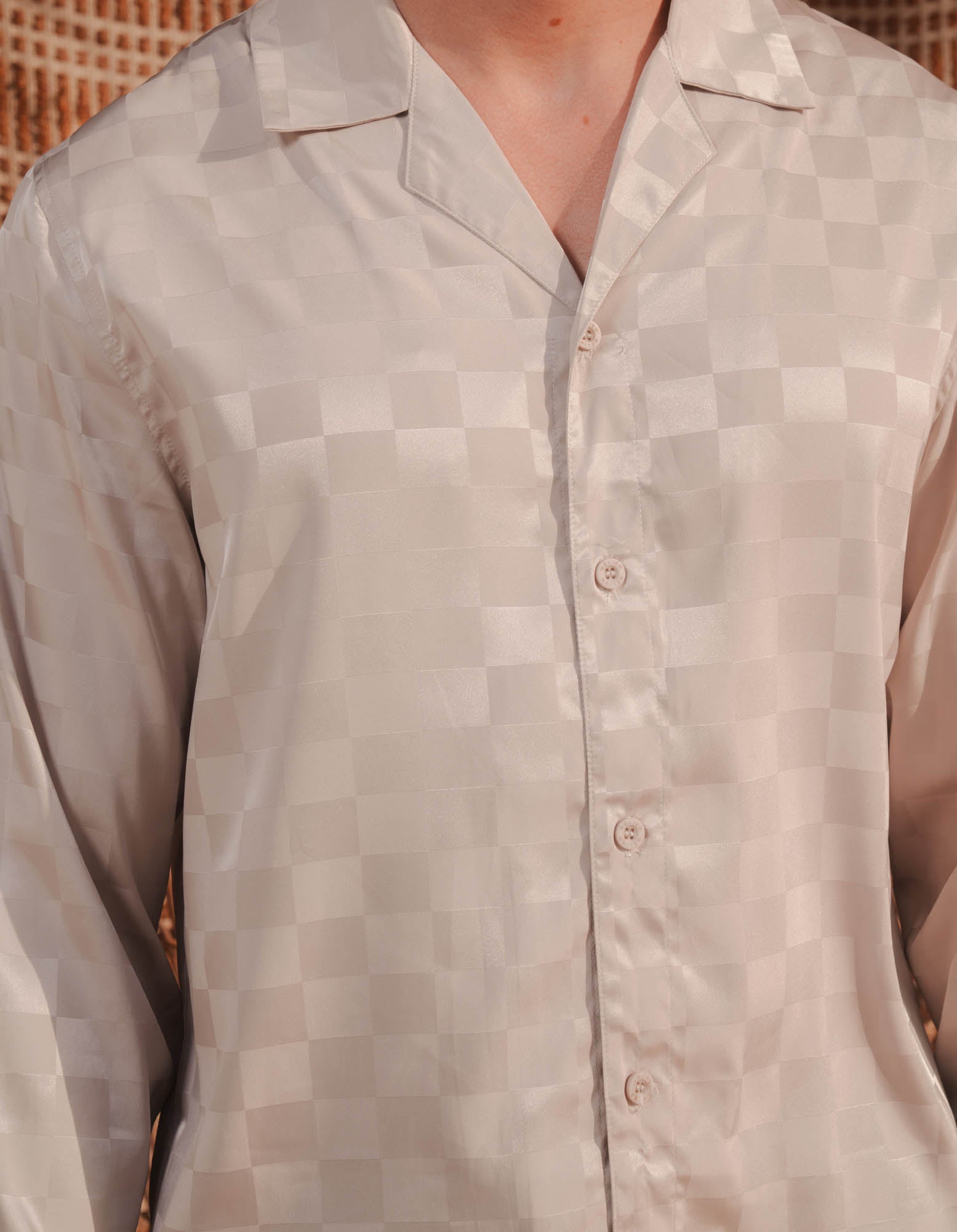Jared Jacquard Square Shirt - Champagne