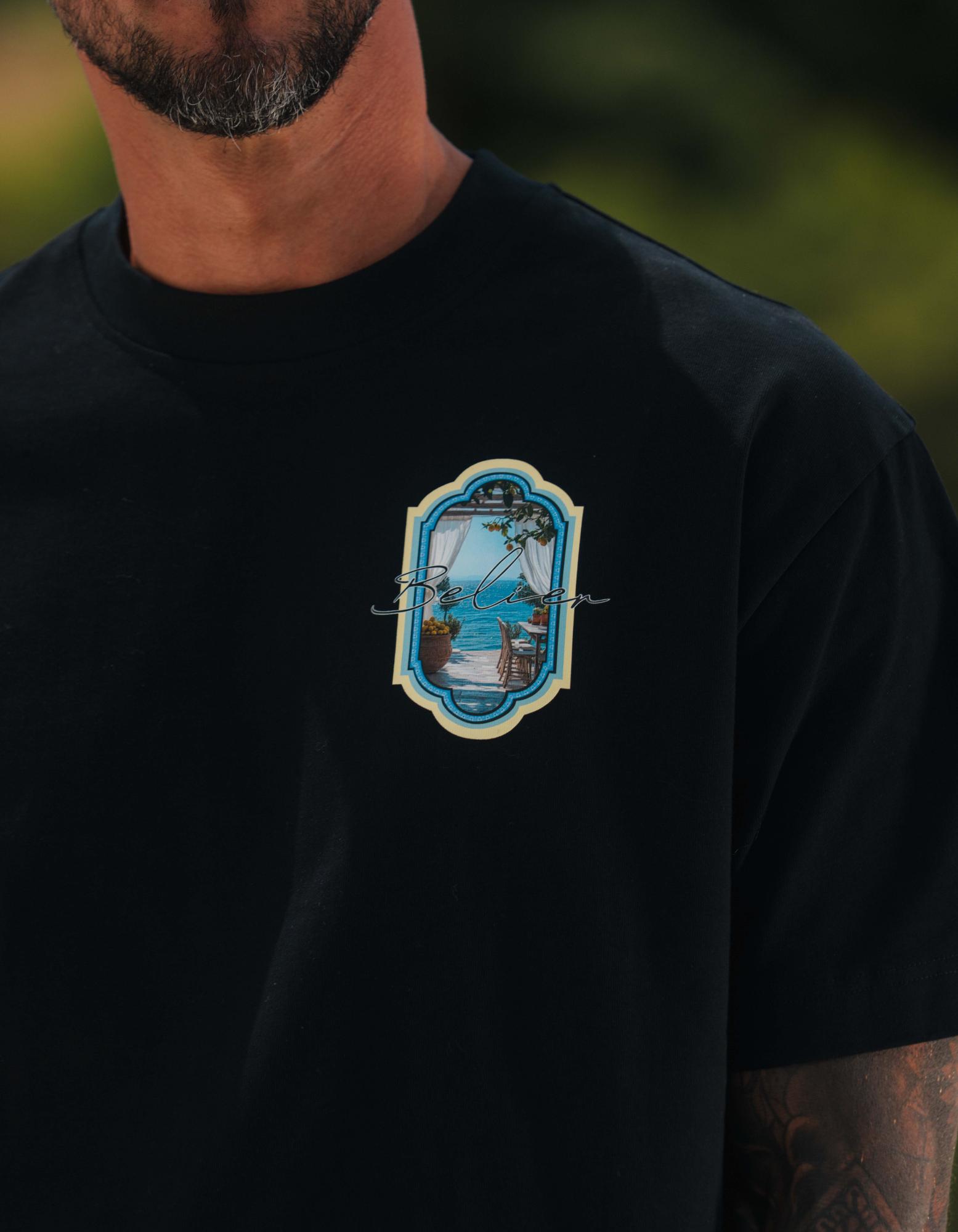 Sicilian View T-Shirt - Black