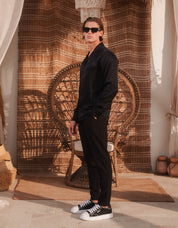 Jacquard Illusion Shirt - Black