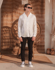 Jacquard Illusion Shirt - White