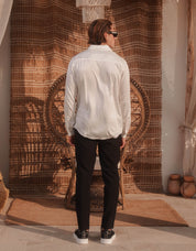 Jacquard Illusion Shirt - White