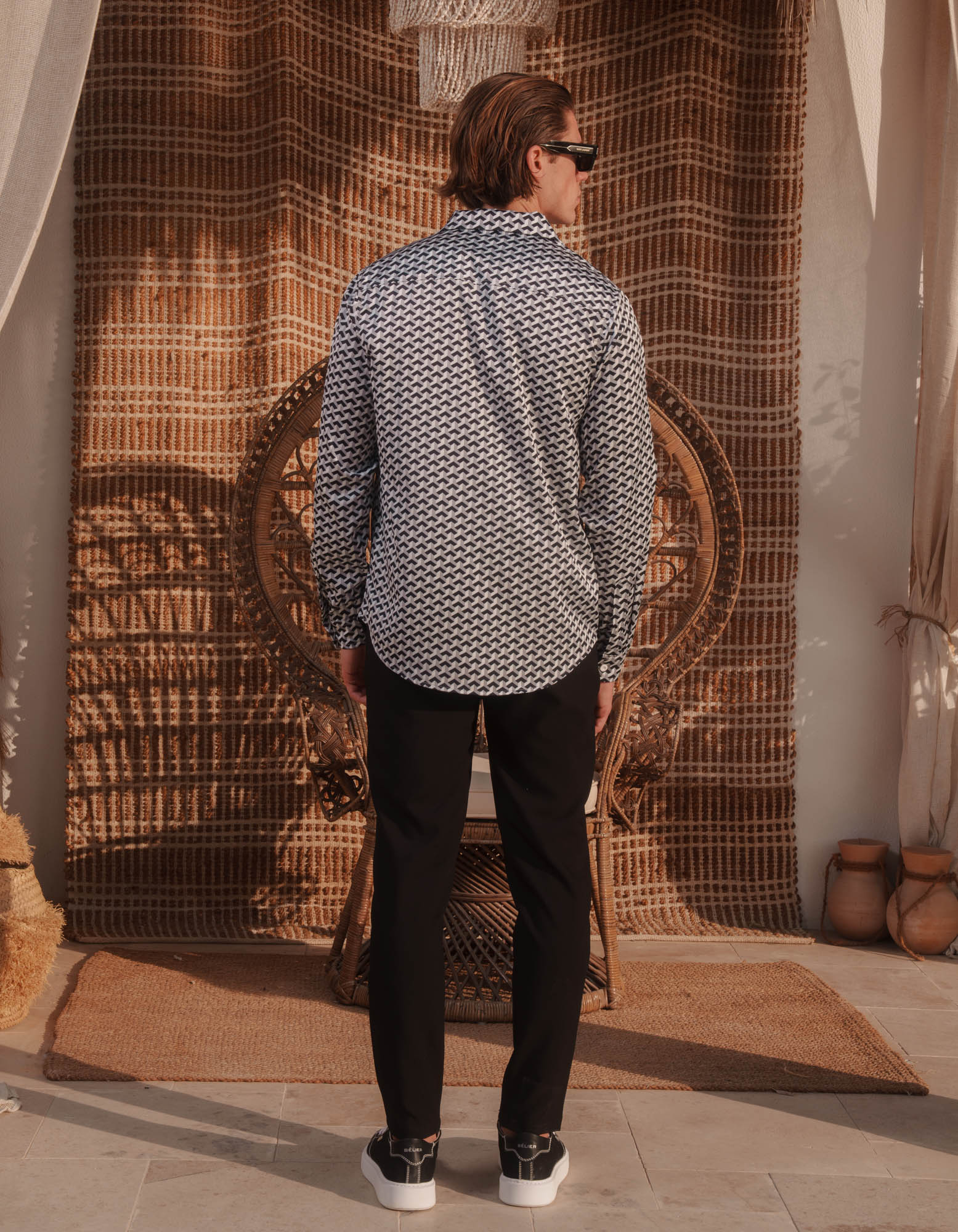 Illusion Printed Shirt - Monochrome