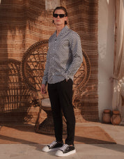 Illusion Printed Shirt - Monochrome