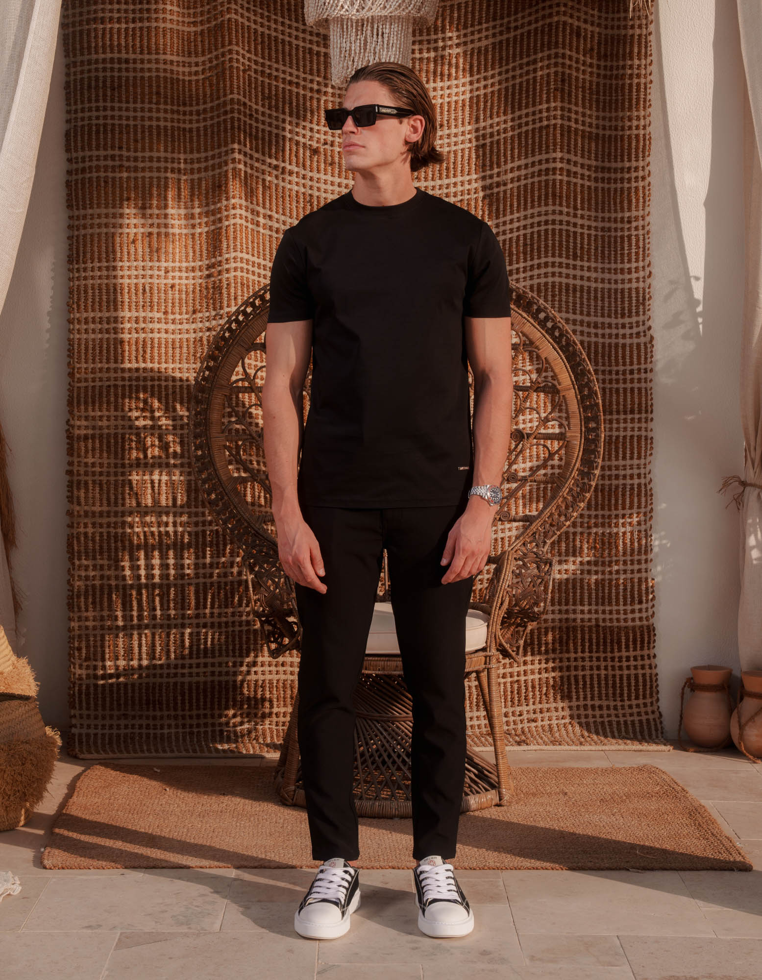 Abel Mercerised T-Shirt - Black