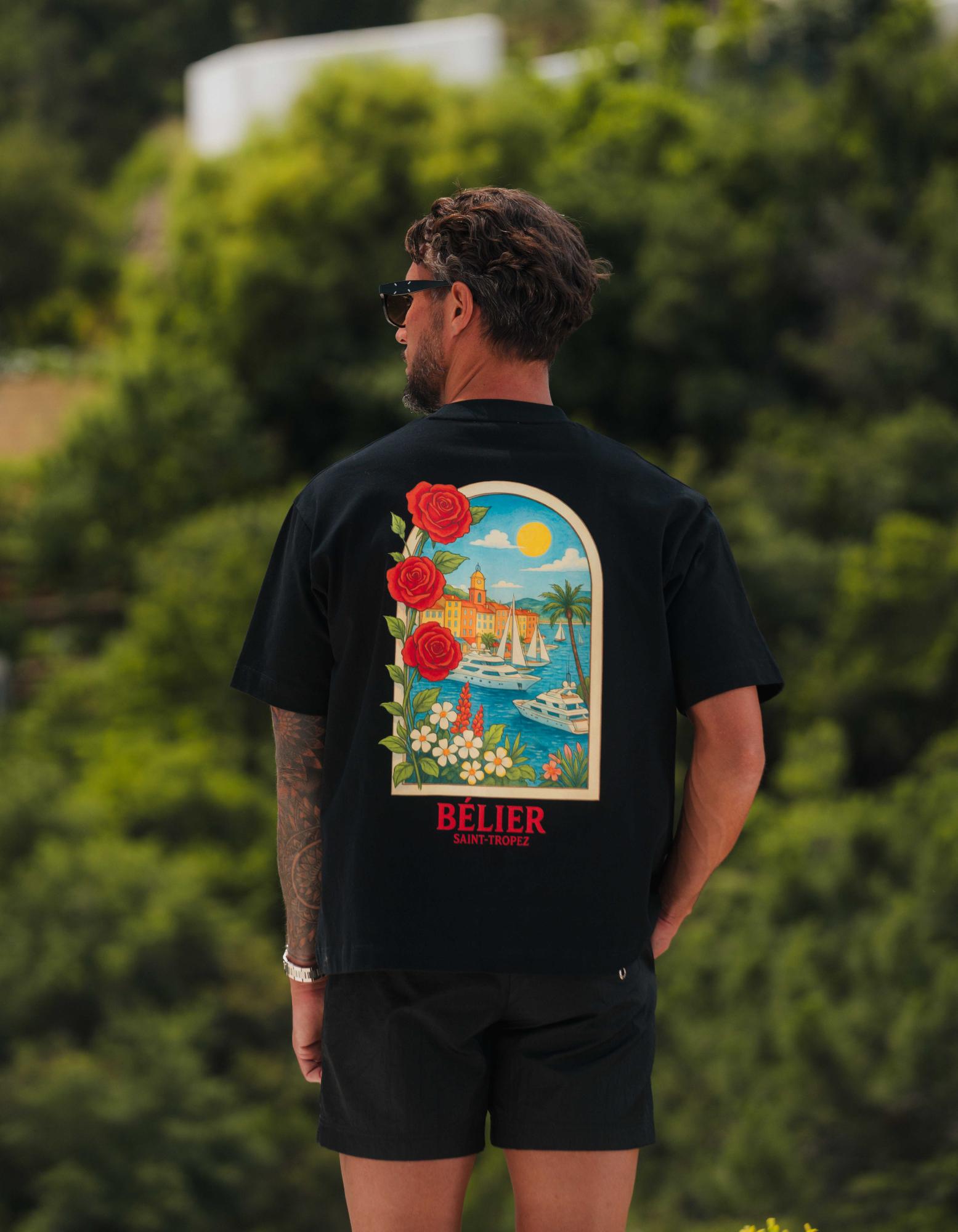 St.Tropez Arch T-Shirt - Black
