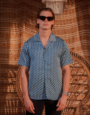 Illusion Print Shirt - Blue