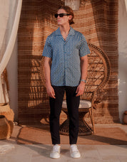Illusion Print Shirt - Blue