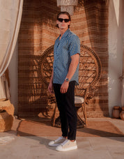 Illusion Print Shirt - Blue