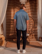Illusion Print Shirt - Blue