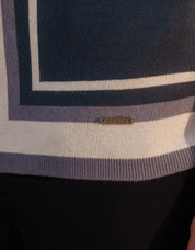 Eric Panelled Knit Shirt - Navy