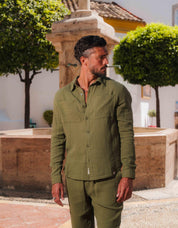 Duane Cotton Gauze L/S Shirt - Khaki