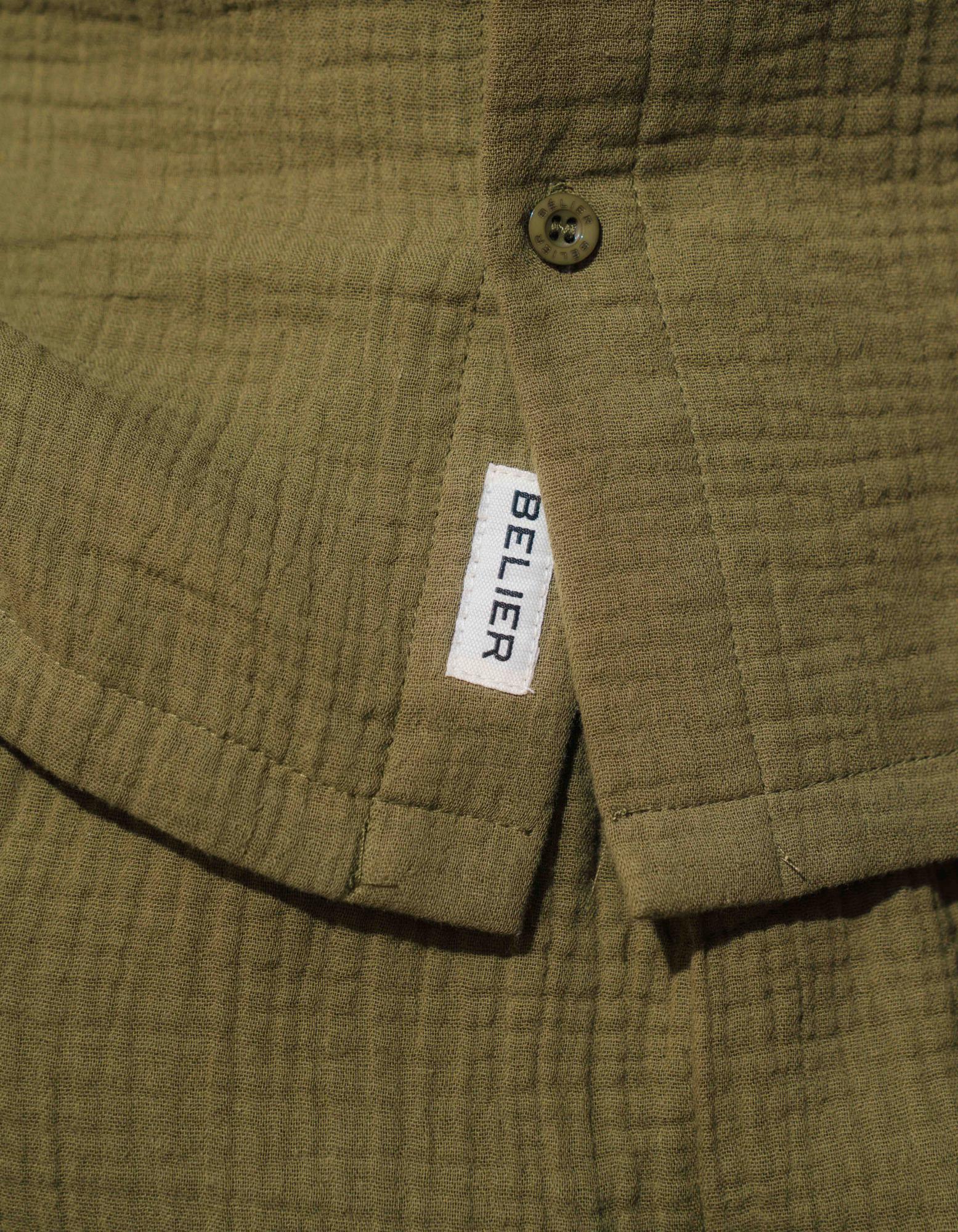 Duane Cotton Gauze L/S Shirt - Khaki