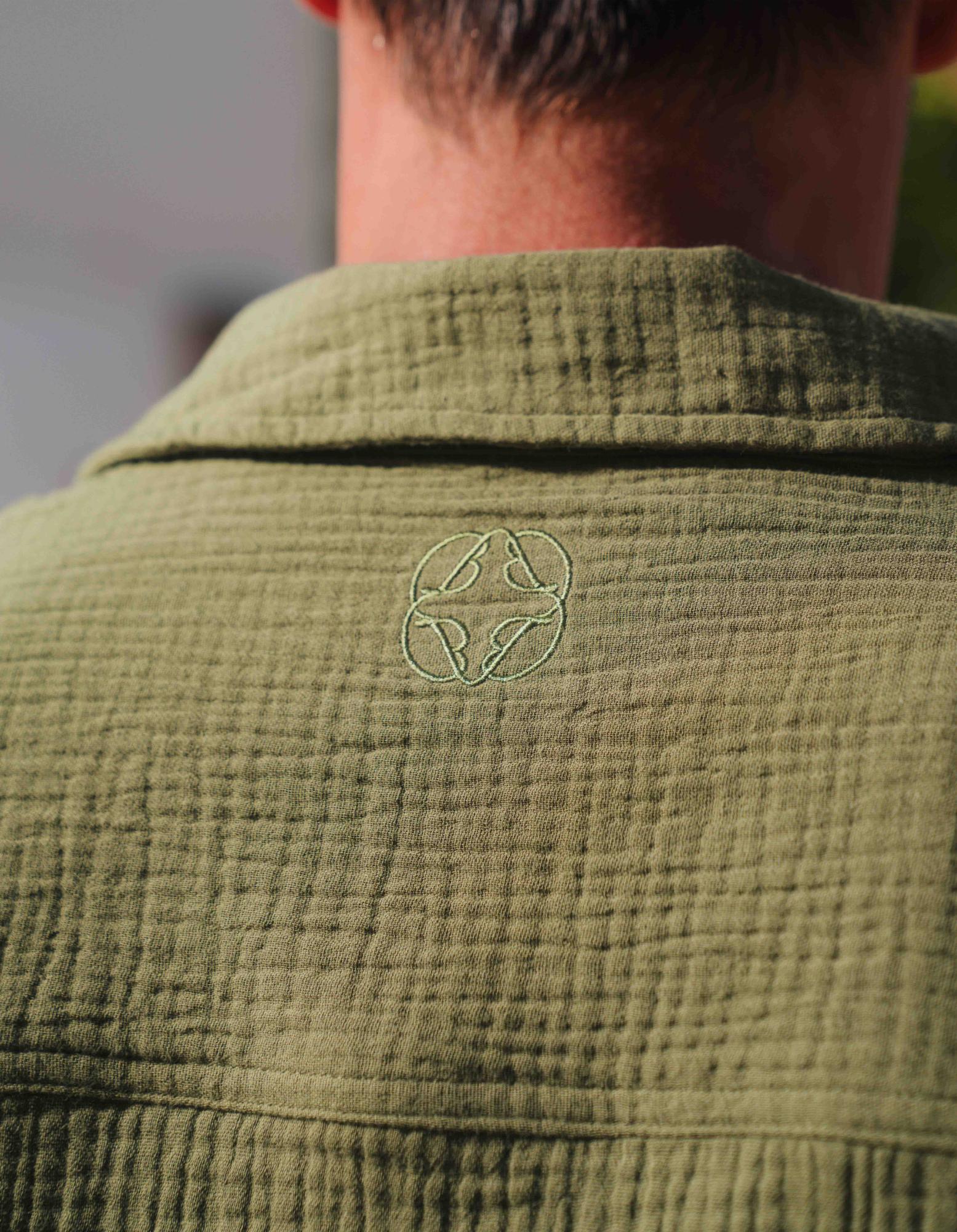 Duane Cotton Gauze L/S Shirt - Khaki