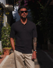 Hampton Knit Polo - Brown