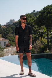 Black Crochet Shirt