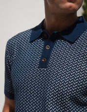 Elliot Two Tone Polo - Navy