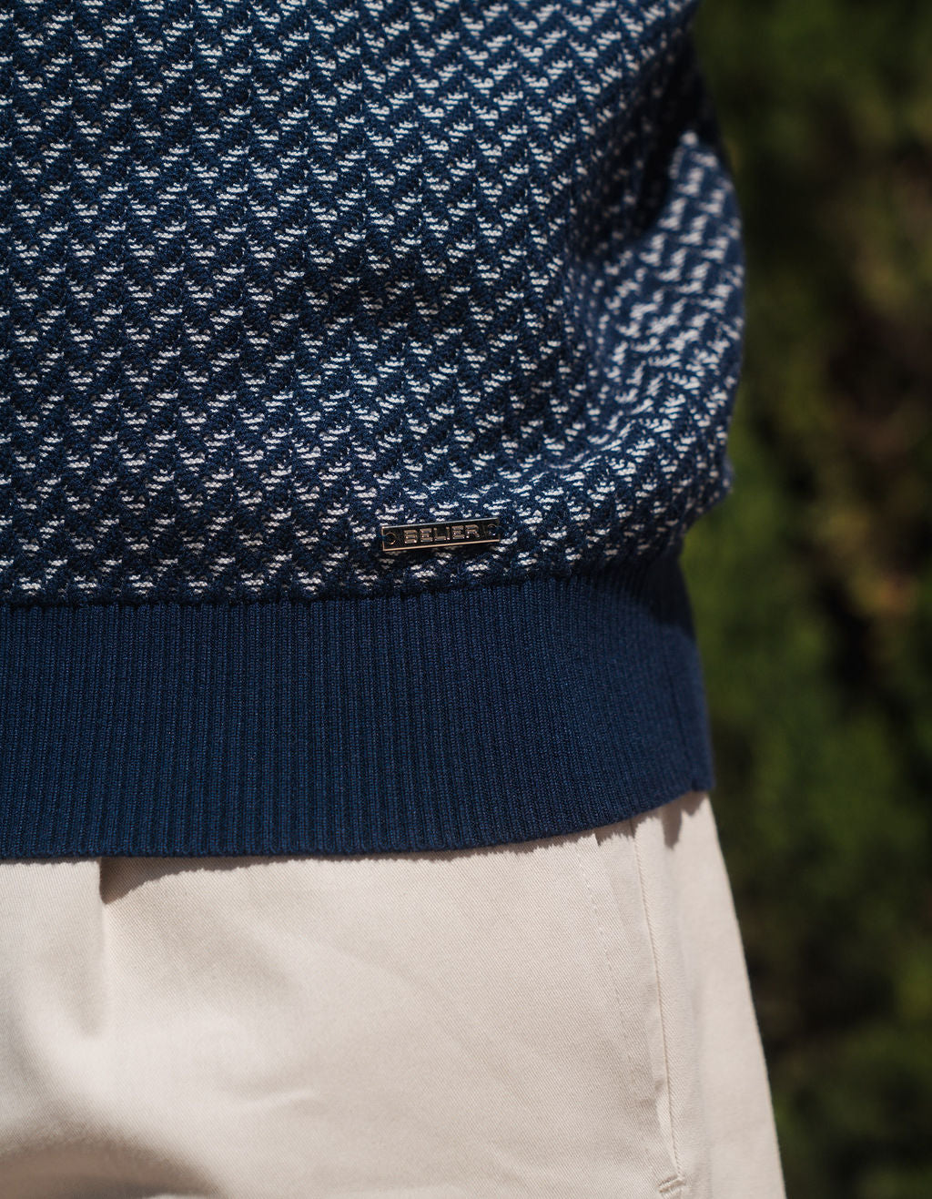 Elliot Two Tone Polo - Navy