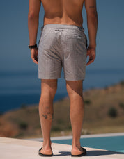 Chain Print Side Adjuster Swimshort - Brown