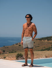 Emblem Print Side Adjuster Swimshort - Green