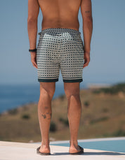 Emblem Print Side Adjuster Swimshort - Green