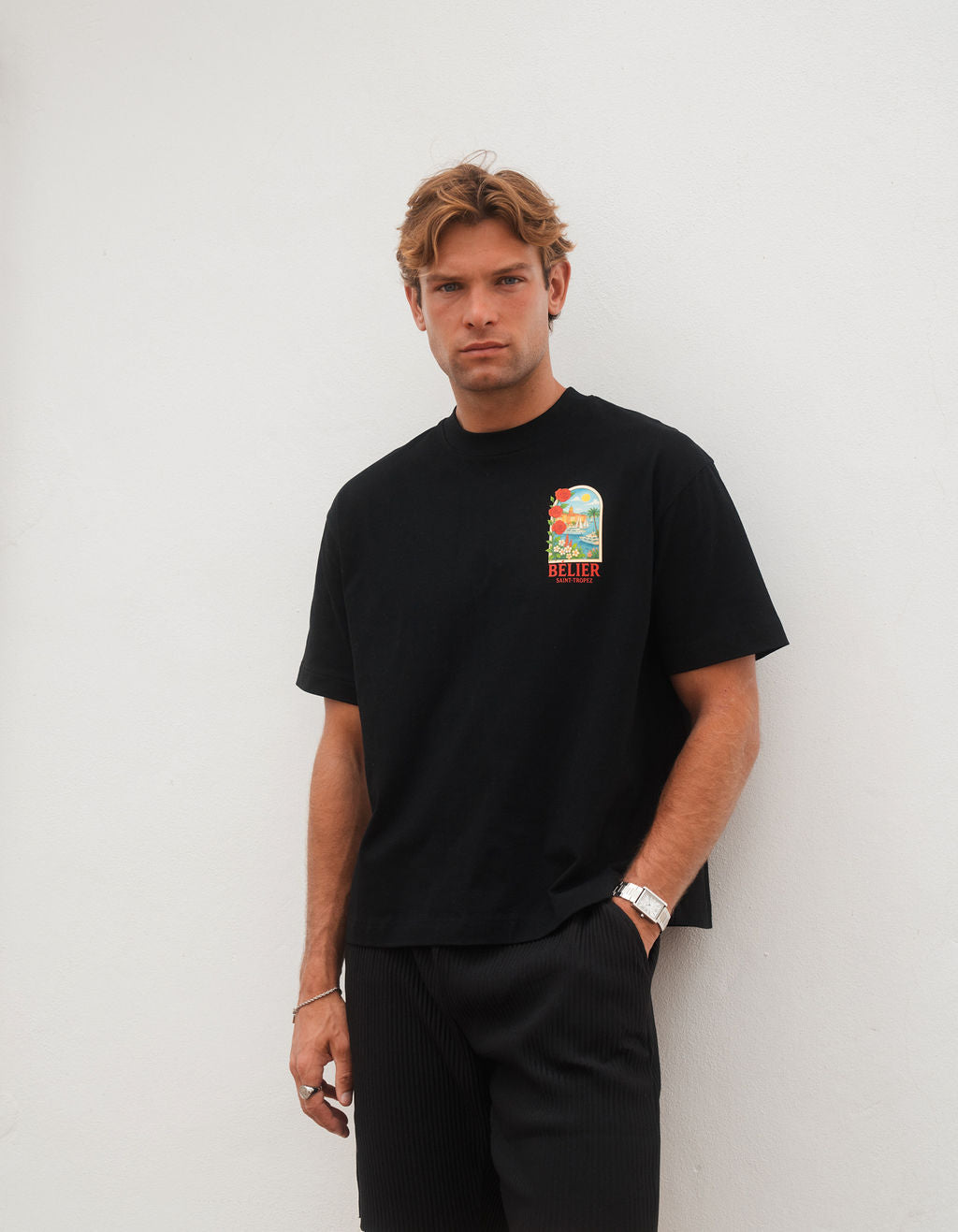 St.Tropez Arch T-Shirt - Black
