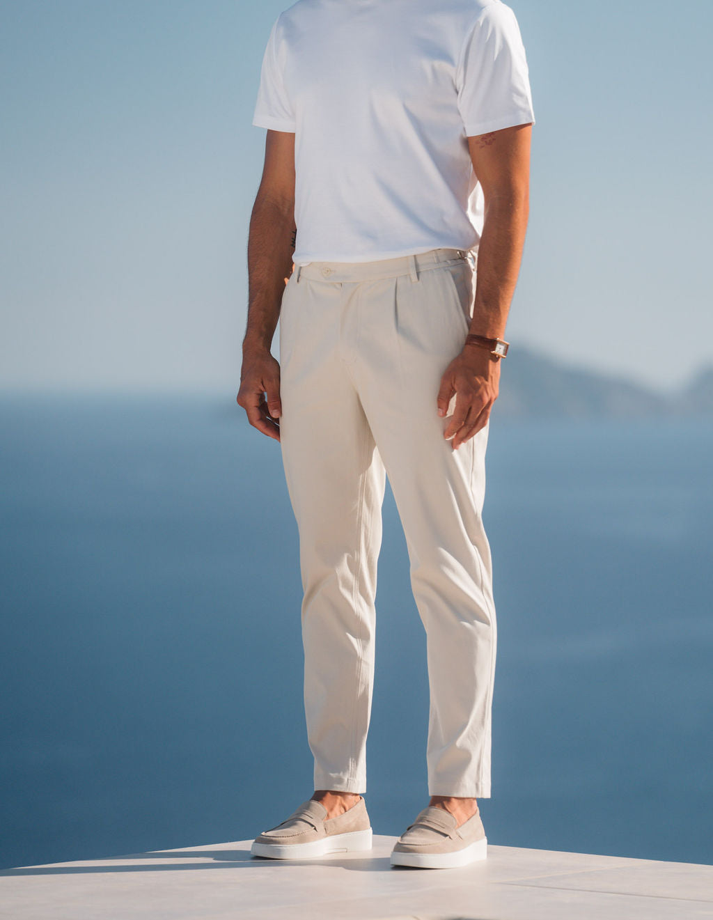 Monaco Chino Trouser - Stone