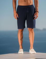 Alfonso Patterned Knit Short - Navy