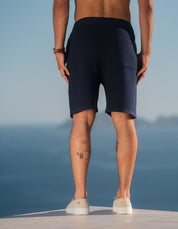 Alfonso Patterned Knit Short - Navy