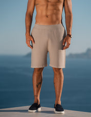Alfonso Patterned Knit Short - Stone
