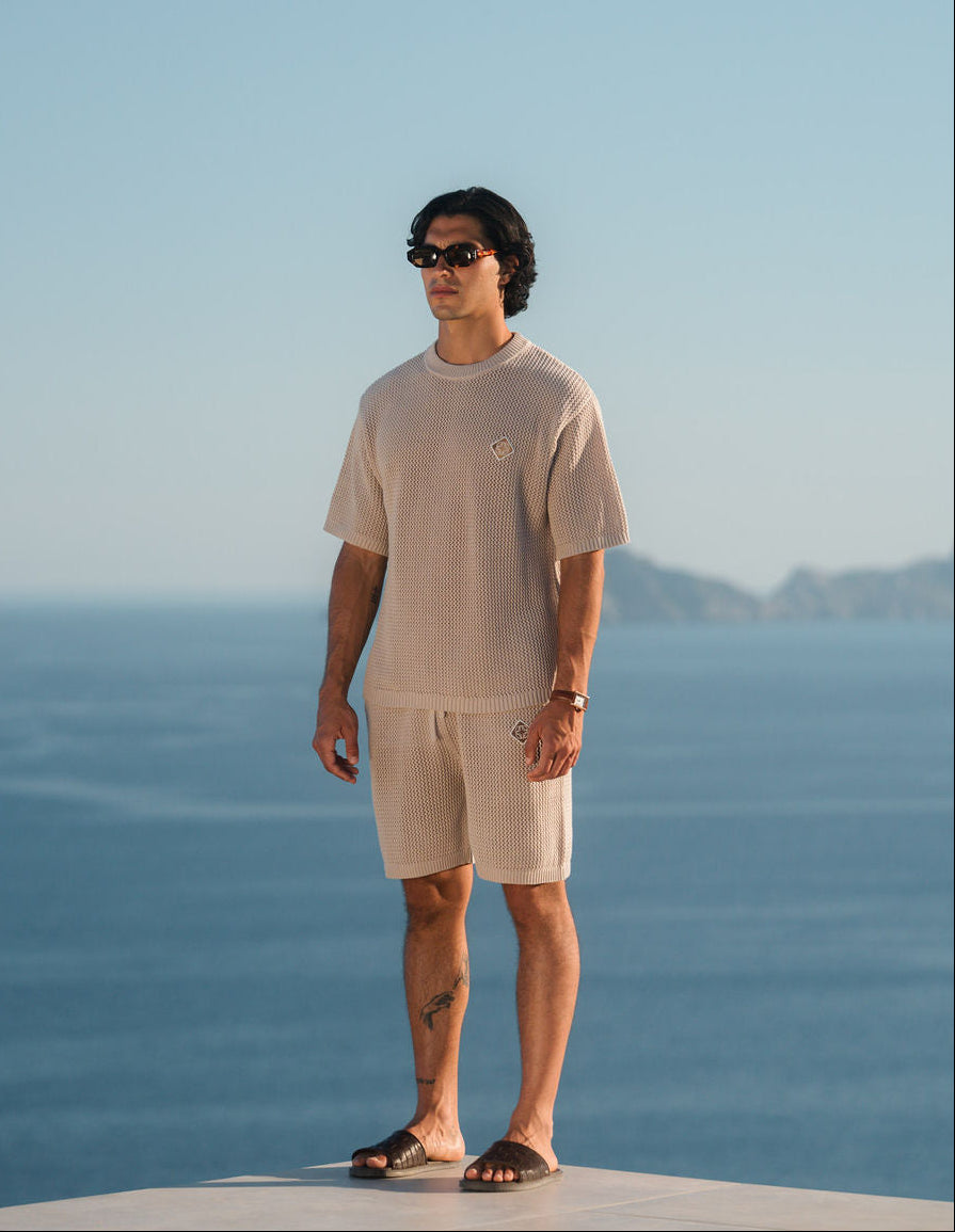 Leon Crochet Short - Taupe