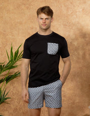 Black/Mono Illusion Pocket T-Shirt