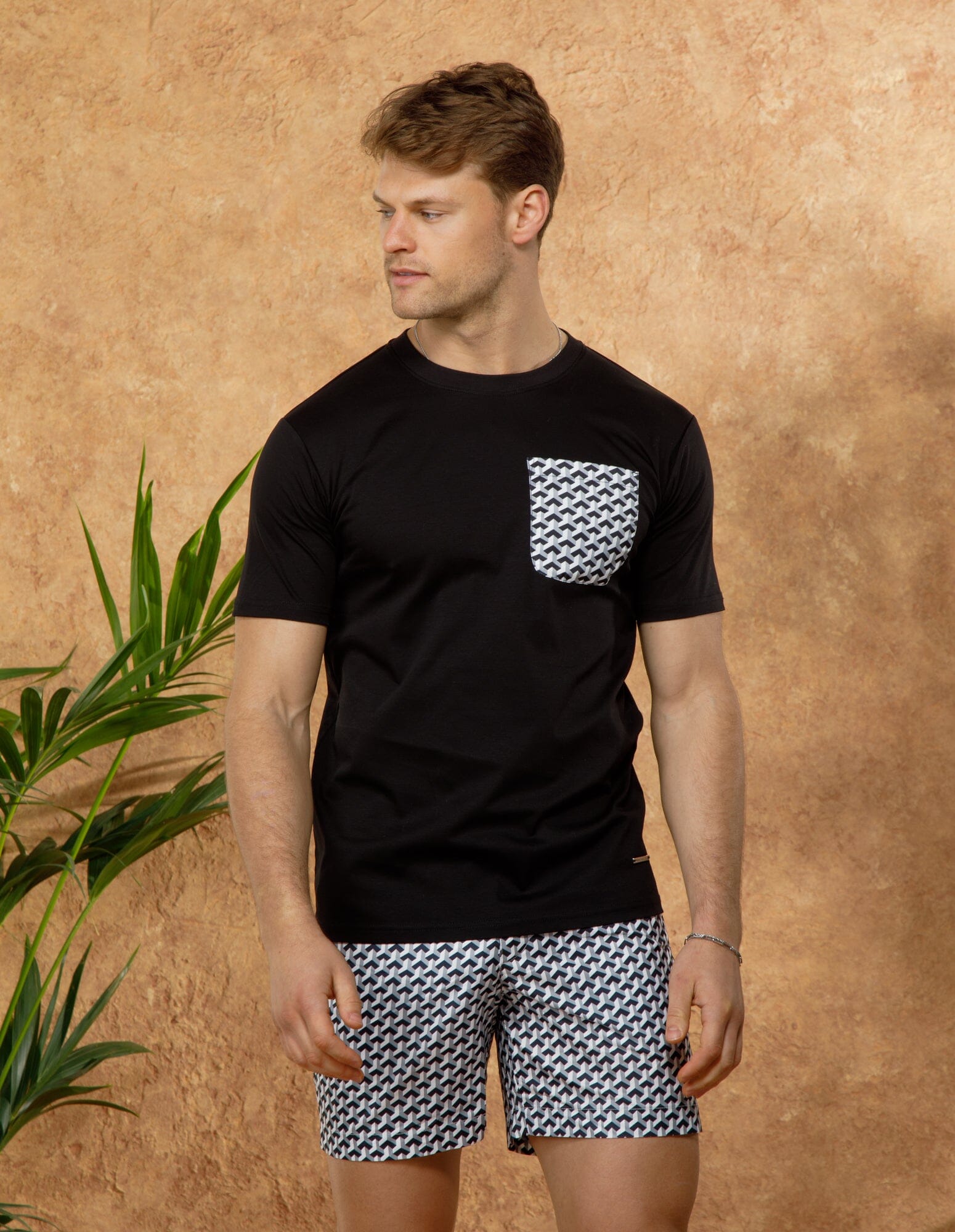 Black/Mono Illusion Pocket T-Shirt