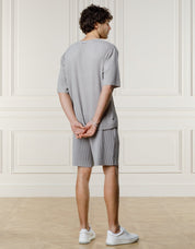 Grey Relaxed Pleated T-Shirt