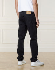 Washed Black Straight Leg Jeans