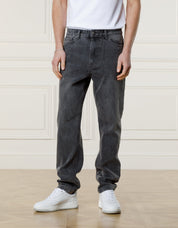 Washed Grey Straight Leg Jeans