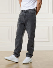 Washed Grey Straight Leg Jeans