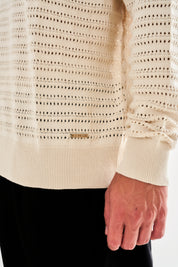 Antonio 3D Stripe Knit Jumper - Beige