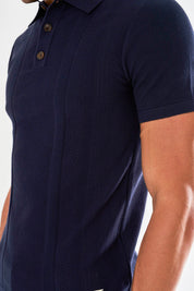 Dion Knitted Polo - Navy