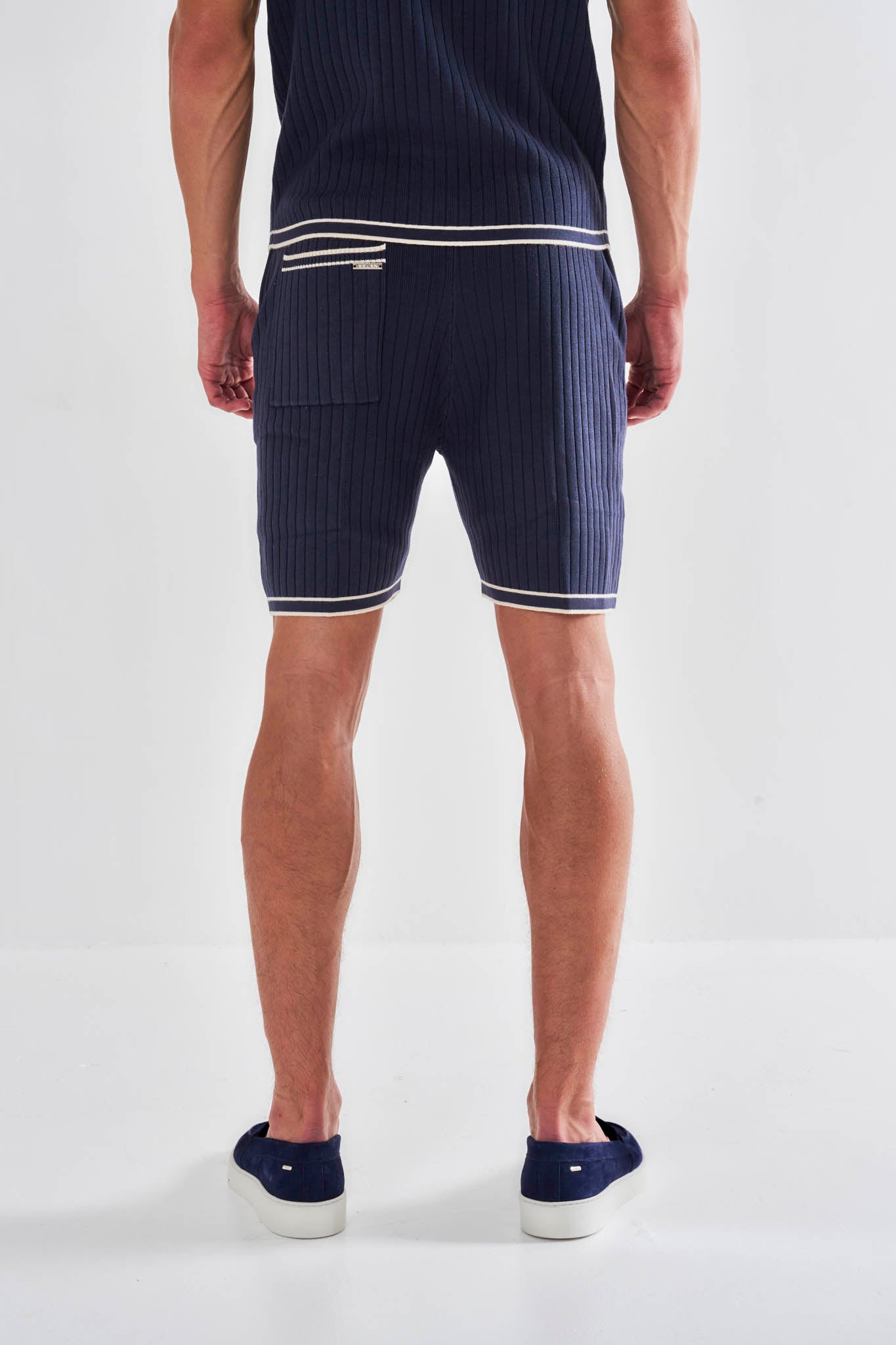 Dimitri Rib Knit Short - Navy