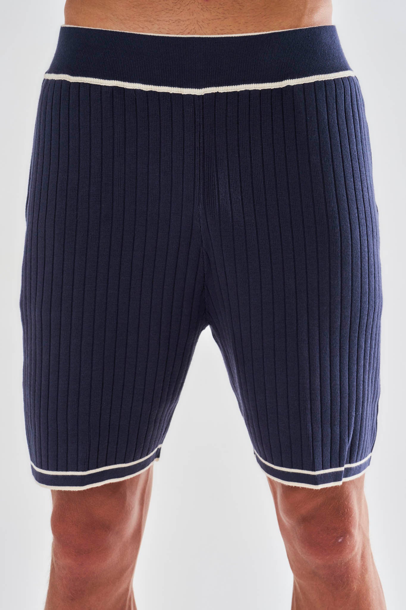 Dimitri Rib Knit Short - Navy