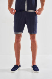 Dimitri Rib Knit Short - Navy
