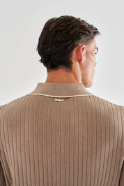 Dimitri Rib Knit Shirt - Taupe