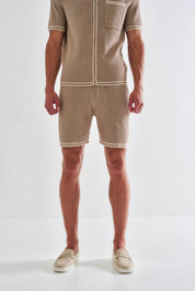 Dimitri Rib Knit Short - Taupe