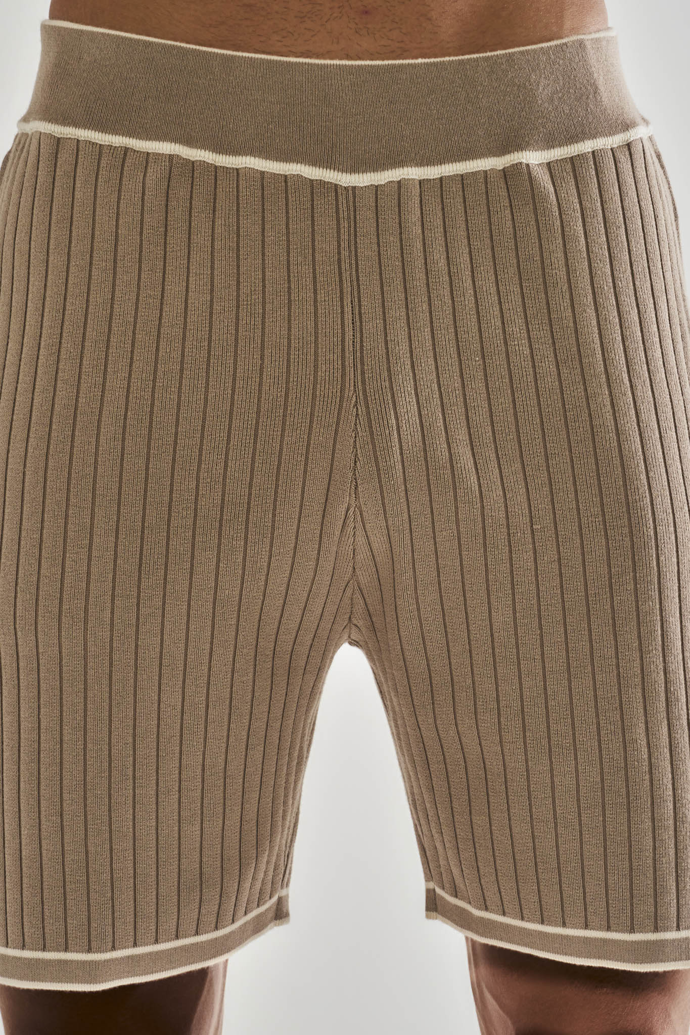 Dimitri Rib Knit Short - Taupe