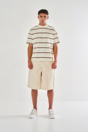 Jordan Oversized Stripe T-Shirt - Ecru