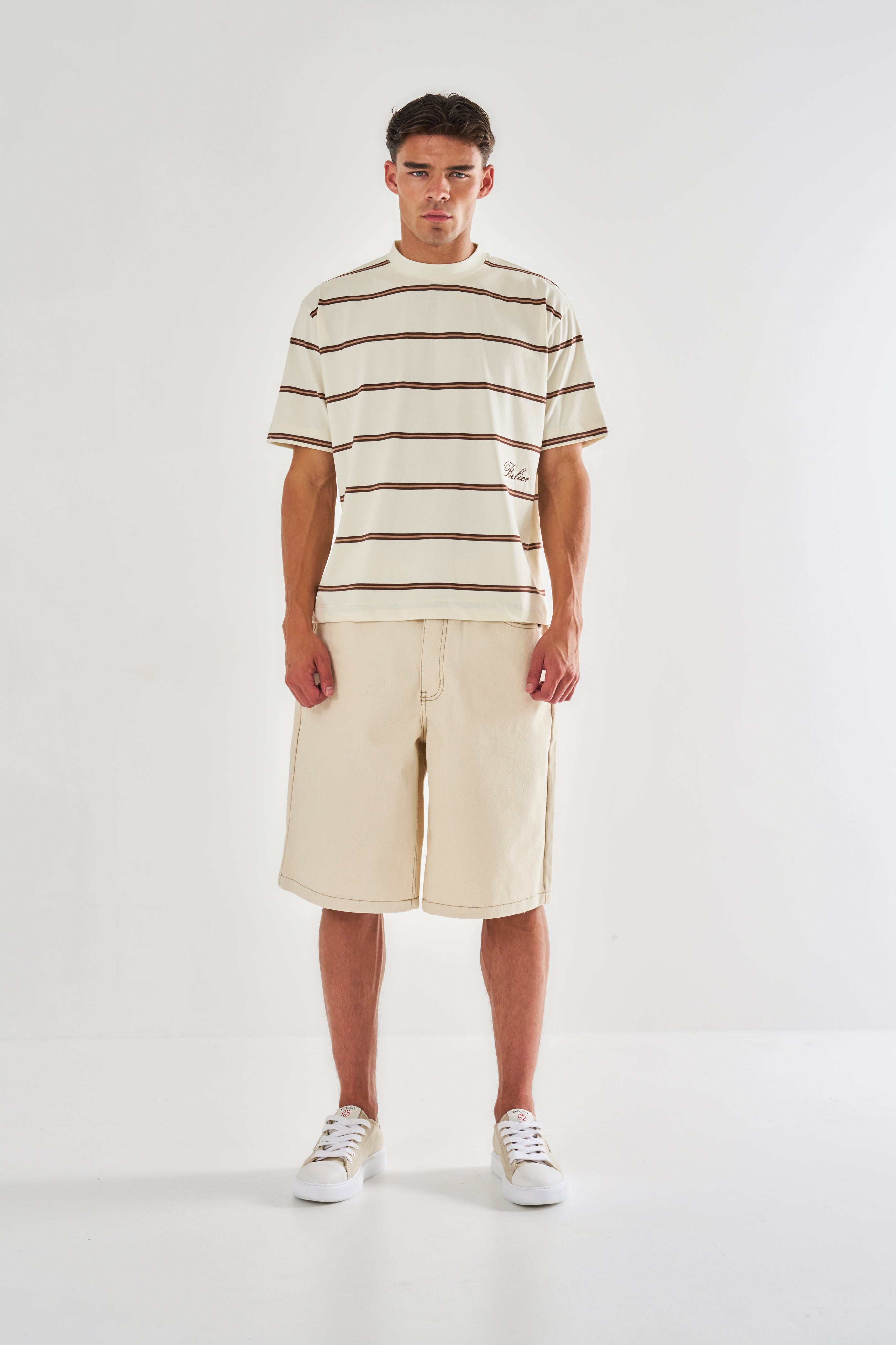 Jordan Oversized Stripe T-Shirt - Ecru