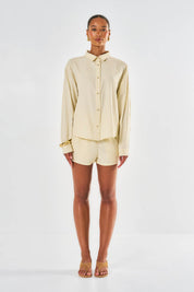 Freya Oversized Striped Shirt - Yellow