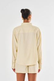 Freya Oversized Striped Short - Yellow